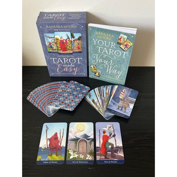 "Tarot Made Easy" by Barbara Moore 78-Card Deck & 216-Page Guidebook Set 2016 - Picture 3 of 4